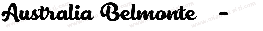 Australia Belmonte 字体字体转换